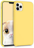 Liquid Silicone Case for iPhone 11 Pro, Slim Liquid Silicone Soft Gel Rubber Case Cover -YELLOW