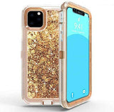 iPhone 11 Case, Shockrpoof Glitter Liquid Case, Full-Body Protection Heavy Duty Case【2019 Release】 RoseGold