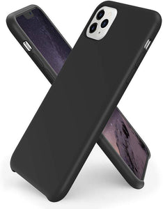 "Liquid Silicone Case for iPhone 11 Pro, Slim Liquid Silicone Soft Gel Rubber Case Cover -BLACK