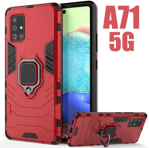 Samsung Galaxy A71 5G Magnetic Ring Case Red