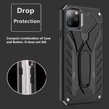 iPhone 11 Pro Max 6.5" Case,Dual Layers Armor Case, Heavy Duty Protective Shockproof Resistant Rugged Case with Built-in Kickstand (Black, for 6.5")