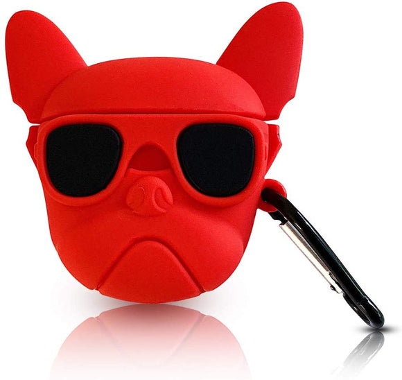 Airpods Pro 3D Silicone Skin - Bulldog Red