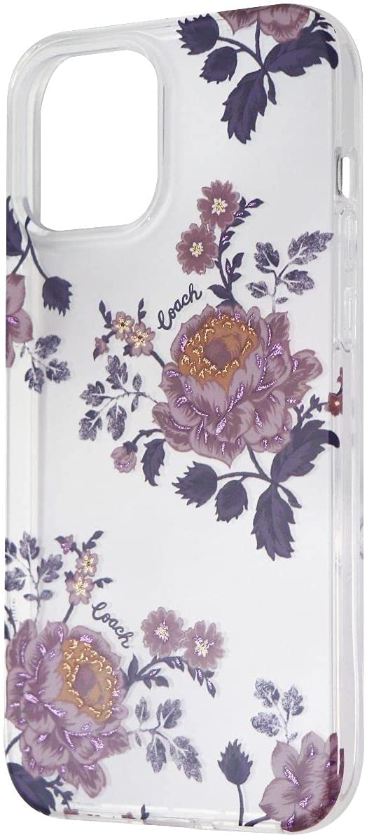 Coach Protective Case for iPhone 12 & iPhone 12 Pro - Moody Floral Multi/Clear/Glitter Accents