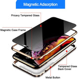 PRIVACY MAGNETIC GLASS CASE IPHONE 12PROMAX 6.7 ROSEGOLD