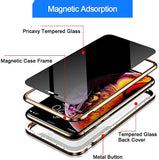 PRIVACY MAGNETIC GLASS CASE IPHONE 12PROMAX 6.7 SILVER