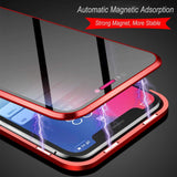 Privacy Magnetic Glass case iPhone 11 Pro Max - (Red)