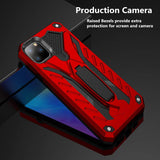 iPhone 11 6.1" (2019) Case,Dual Layers Armor Case, Heavy Duty Protective Shockproof Resistant Rugged Case with Built-in Kickstand (Red, for 6.1")