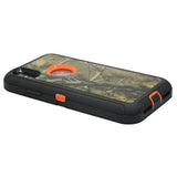 iPhone XS / iPhone X, Heavy Duty Shockproof Dirtproof Defender Case Cover + 1 Belt Clip Holster (Orange tree)