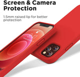 Silicone Case (Red) - iPhone 12/12 Pro