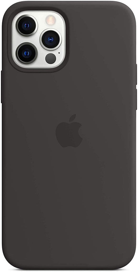 Apple - iPhone 12/12 Pro Silicone Case with MagSafe - Black