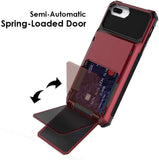 iPhone 7/8 Plus Credit Card Hyrbid case - Red