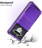 LG Stylo 6 Credit Card Hybrid Case- Purple
