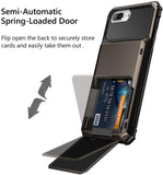 iPhone 7/8 Plus Credit Card Hyrbid case - Black