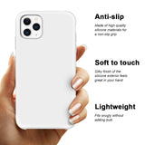 Liquid Silicone Case for iPhone 11 Pro, Slim Liquid Silicone Soft Gel Rubber Case Cover -WHITE