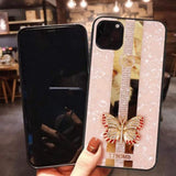 Butterfly Diamond Case iPhone 13 Pro Pink