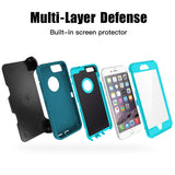 Defender Heavy Duty Shockproof Protective Case & Belt Clip for Apple iPhone 6 plus / 6S Plus