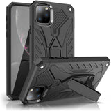 iPhone 11 Pro Max 6.5" Case,Dual Layers Armor Case, Heavy Duty Protective Shockproof Resistant Rugged Case with Built-in Kickstand (Black, for 6.5")