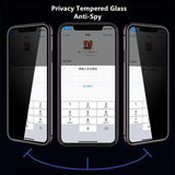 Privacy Magnetic Glass case iPhone 11 Pro Max - (Silver)