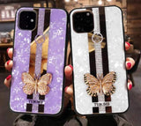 Butterfly Diamond Case iPhone XR- White