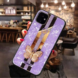 Butterfly Diamond Case iPhone XR Purple