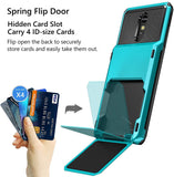 LG Stylo 6 Credit Card Hybrid Case- Blue
