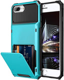 iPhone 7/8 Plus Credit Card Hyrbid case - Blue