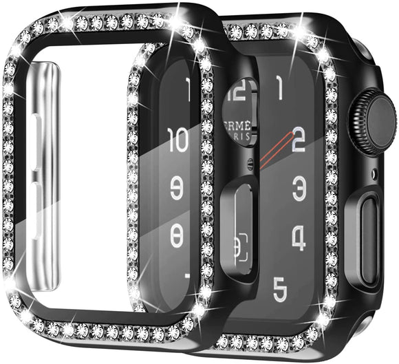 Apple Watch Diamond Tempered Glass protector 41mm (BLACK)