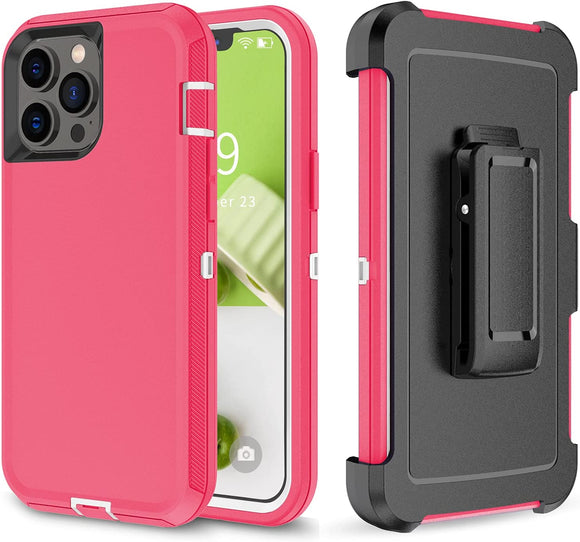 Phone Case iPhone 13 Pro Max With Belt Clip - Pink