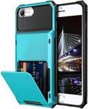 iPhone 7/8 SE (2021) Credit Card Hyrbid case -Blue