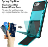 iPhone 7/8 SE (2021) Credit Card Hyrbid case -Blue