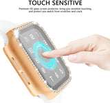 Apple Watch Diamond Tempered Glass protector 45mm (GOLD)