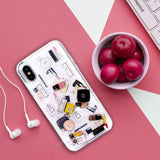 iPhone XR Makeup Glitter Case, Cosmetic Lipstick Perfume case