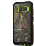 Galaxy S8 Defender Series Heavy Duty Tree Camouflage with Belt Clip (GREEN CAMO)