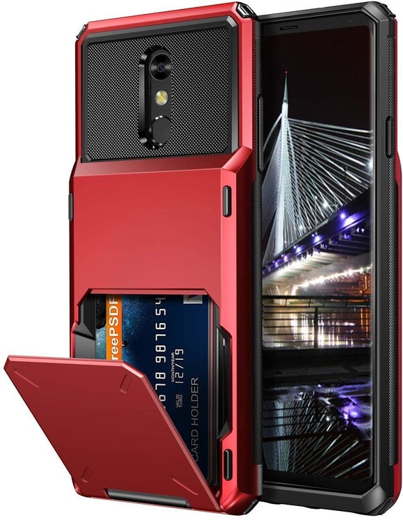 LG K51 Credit Card Hybrid Case - Red