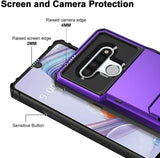 LG K51 Credit Card Hybrid Case - Purple