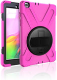 GALAXY TAB A 8.0 (2019) T290 - Shield With Shoulder Strap - Hot Pink
