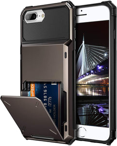 iPhone 7/8 Plus Credit Card Hyrbid case - Black