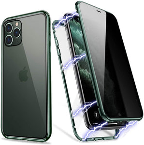 Privacy Magnetic Glass case iPhone 11 pro max (Green)