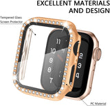 Apple Watch Diamond Tempered Glass protector 45mm (GOLD)