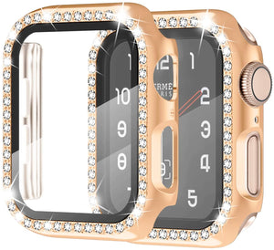 Apple Watch Diamond Tempered Glass protector 45mm (GOLD)