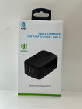 AT&T 30W USB And Type C Dual Port Wall Charger Black