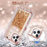 iPhone 11 Pro Case for Women Girls Glitter Cute Shockproof Protective Heavy Duty Clear Case with Sparkle Quicksand Hard Bumper Soft TPU Cover for iPhone 11 Pro,5.8 Inches,RoseGold