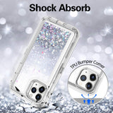 iPhone 11 Pro Case for Women Girls Glitter Cute Shockproof Protective Heavy Duty Clear Case with Sparkle Quicksand Hard Bumper Soft TPU Cover for iPhone 11 Pro,5.8 Inches,Silver