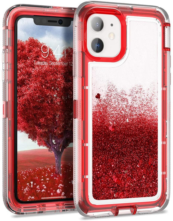 Phone Case Glitter iPhone 12 Mini Case - Red
