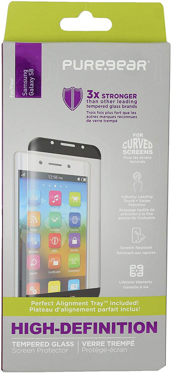 PureGear Curved Tempered Glass Screen Protection for Samsung S8