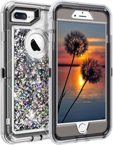 Phone Case Glitter iPhone 7/8 Plus Case - Black