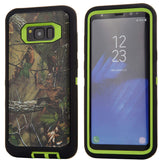 Galaxy S8 Defender Series Heavy Duty Tree Camouflage with Belt Clip (GREEN CAMO)