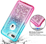Phone Case Glitter iPhone 7/8 Plus Case - Aqua Pink