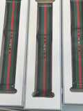 Apple Watch 42mm/44mm Black/Red/Green Silicone Band