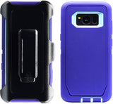 Samsung Galaxy S8 | Holster Case Series | Military Grade Protection with Carrying Belt Clip | Protective Drop-Proof Shock-Proof | Purple